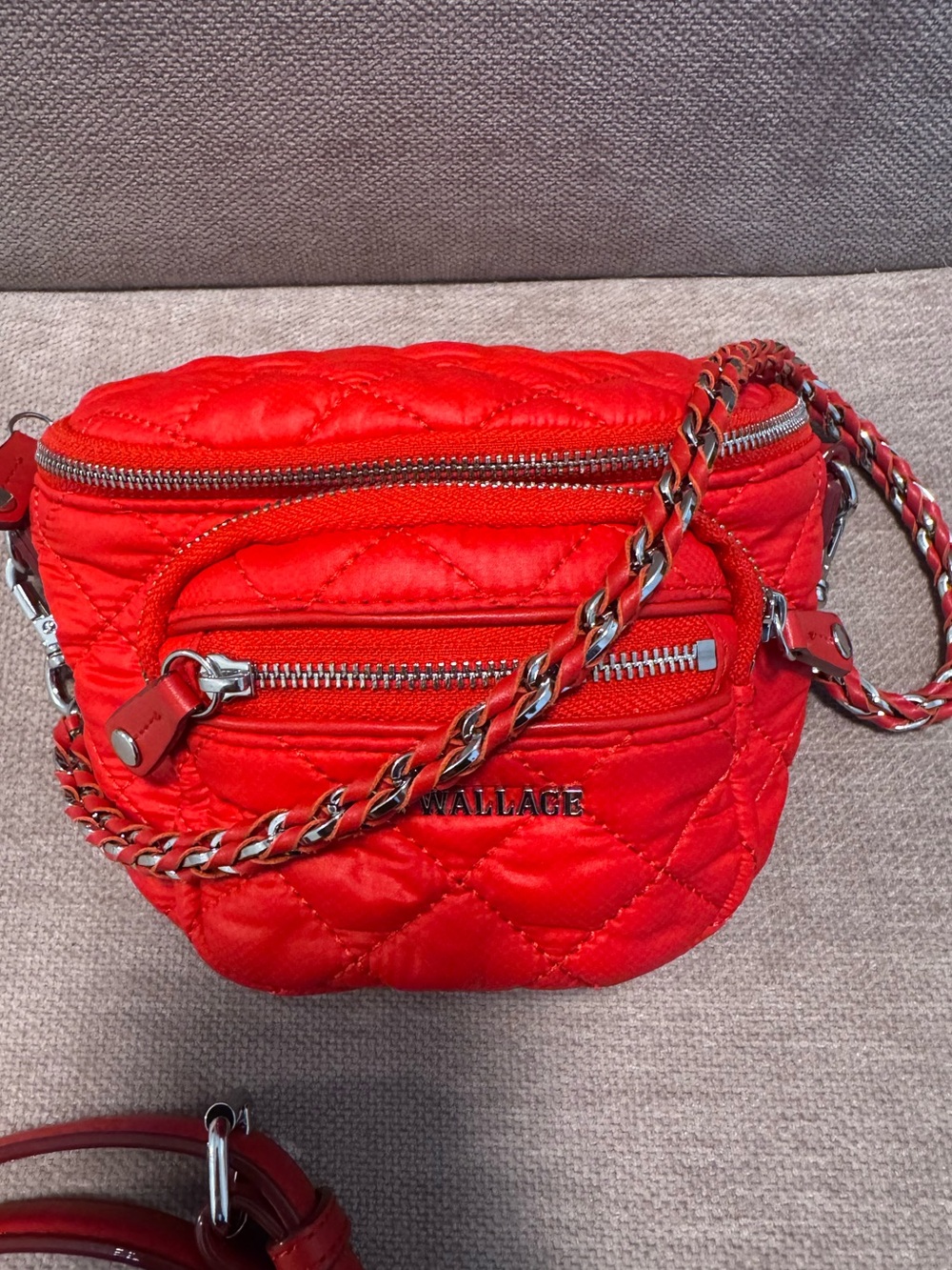 MZ Wallace Bright Cherry Micro Crosby Sling - Picture 4 of 11
